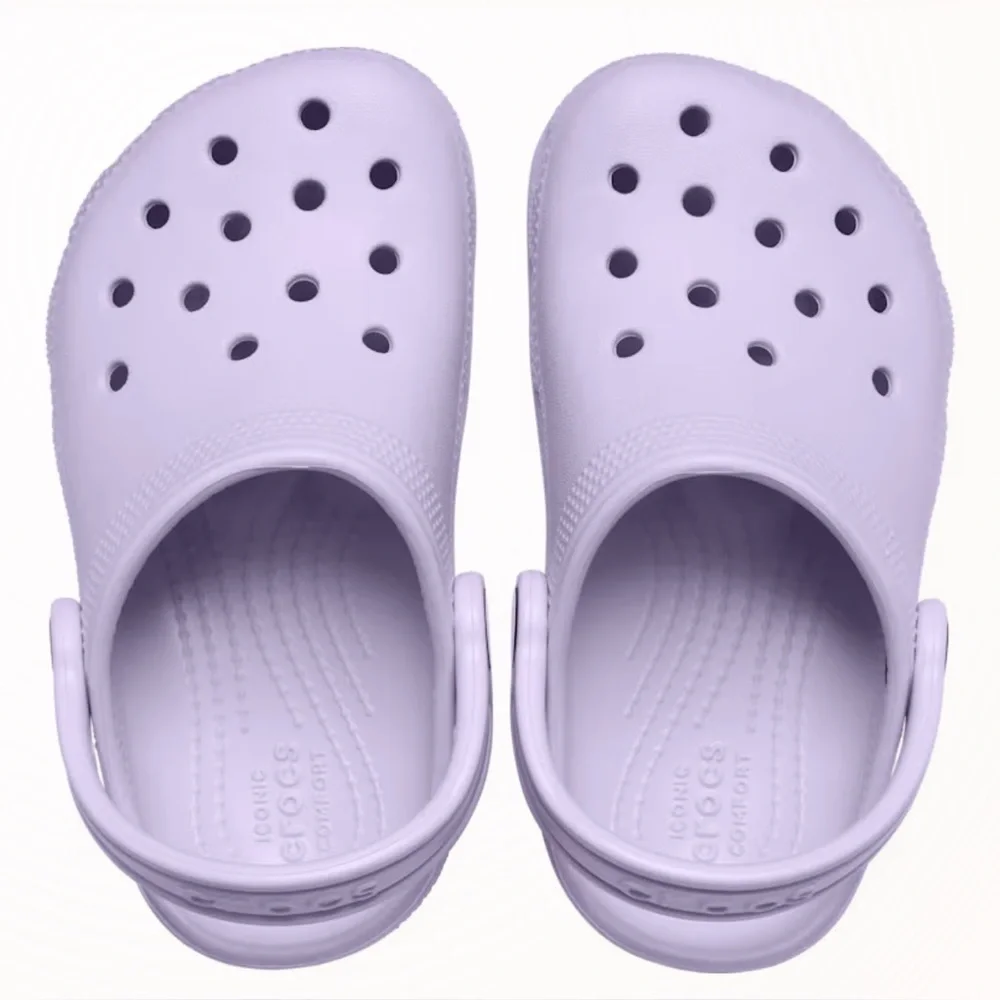 CROCS Light Purple Kid Toddler Black Blue Clog Play Shoe Comfort Washable C7 Y2K
